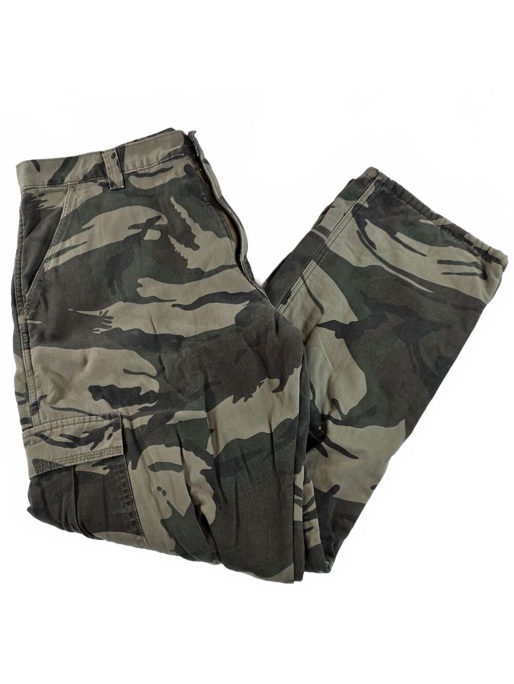 Wrangler Relaxed Fit Insulated Men's Cargo Pants 38x32 Camouflage Cotton Casual